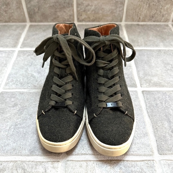 FRYE AND CO. Shoes - Frye Dark Green, Wool, Women’s High-Top Sneakers, Size 6.5